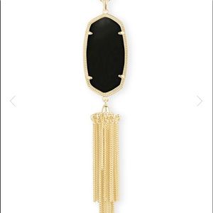 Rayne Gold Long Necklace Opaque Glass